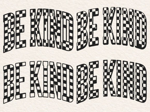 Checkered Be Kind Design Retro Svg Png Review