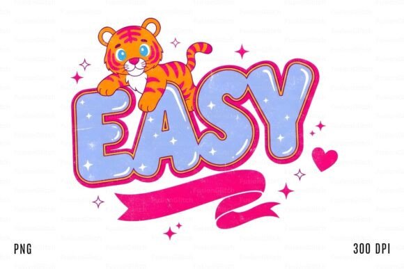 Easy Tiger Cute Retro SVG PNG Clipart Review