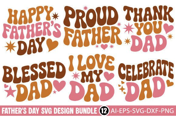 Father s Day Retro SVG Design Bundle