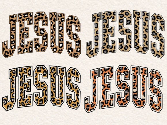 Leopard Jesus Print Retro Christian Svg