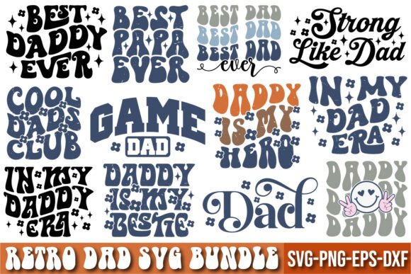 Retro Dad SVG Bundle, Father s Day SVG