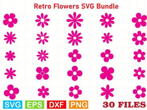 Retro Flowers SVG Bundle Review
