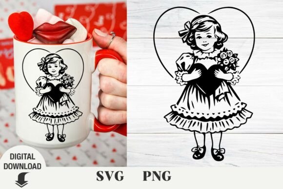 Retro Valentine Svg, Love Svg, Heart Svg