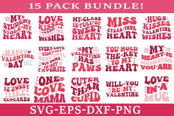 Retro Valentines SVG Design Bundle Review