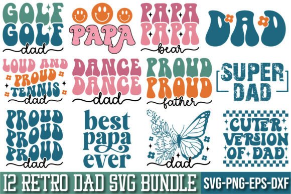 Reviewing 12 Retro Dad SVG Bundle