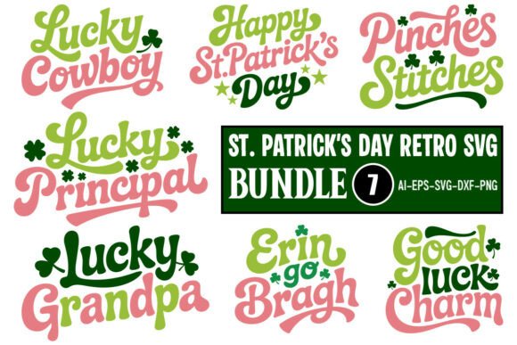 St. Patricks Day SVG Retro Design Bundle
